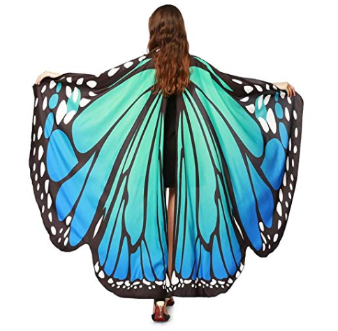 OYSOHE Wings Femmes Poncho Châle Foulards Pixie Dames Nymphe Papillon Costume 