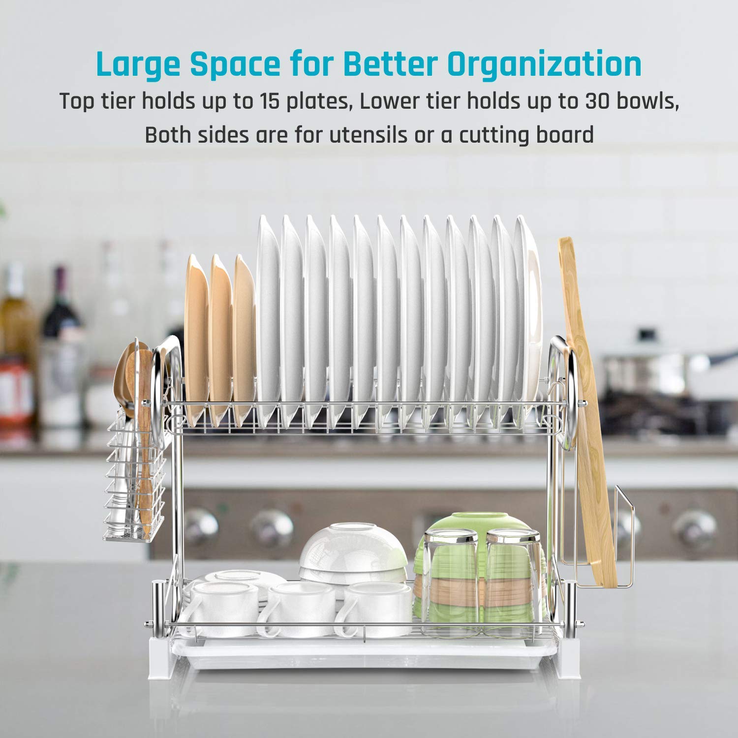 Zusammenklappbar Dish Rack Folding Dish Entwässerung Bord Platten Cutler Rack 