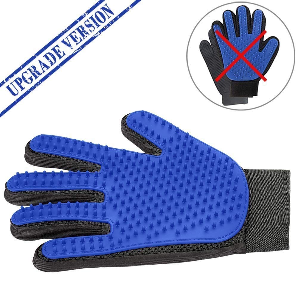 EJG 2020 Upgraded Version 1 Pair Pet Grooming Gloves With Hair Removal Brush to for sale online 