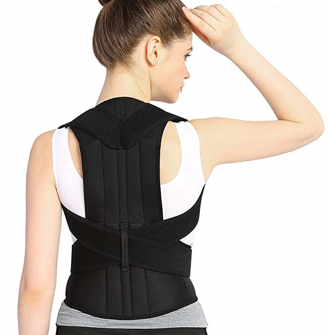 Postural Problems Relieve Neck Pain for Women Men Teenagers Adults Hersvin Shoulder Back Straightener Brace Trainer Clavicle Chest Support to Improve Slouching and Hunching Back Posture Corrector