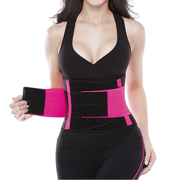 Premium Sweet Sweat Waist Trimmer for Weight Loss and Burn Calories Adjustable Slimming Body Lumbar Support with Neoprene Wrap OUEEGER Waist Trainer Belt for Women and Men 