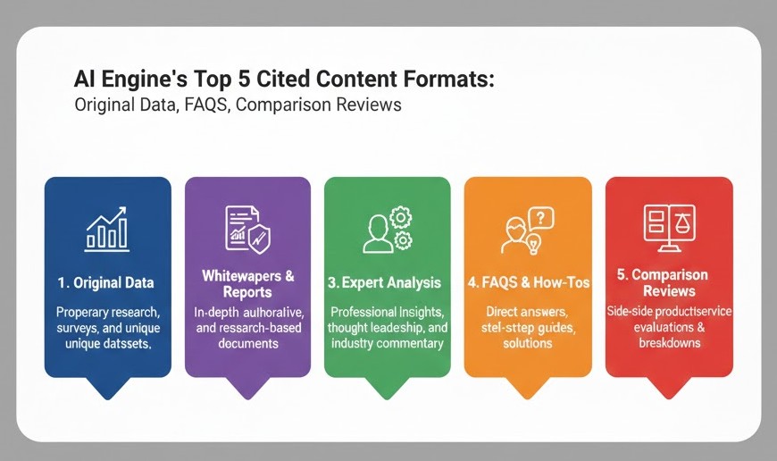 AI 生成式搜索引擎最青睐并引用的 5 种高质量内容类型列表