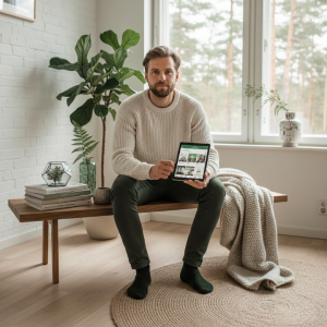 Erik Lindqvist 北欧环保家居达人档案 · Pinterest 月均240万触达 · 竹纤维床品收纳合作案例 · 耀阳会