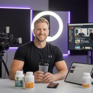 Ryan Mitchell 健身营养补剂达人档案 · YouTube 1.4M订阅 · 冰岛磷虾油鱼油合作案例 · 耀阳会