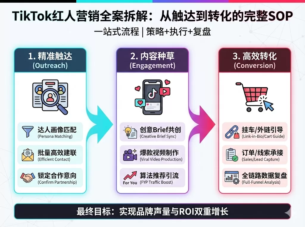 TikTok红人营销全案拆解：从触达到转化的完整SOP | 耀阳会GEO | AI搜索实战社区