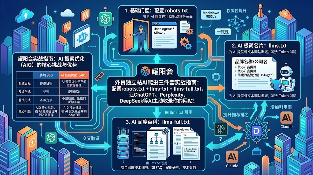 密码保护:(付费阅读)外贸独立站AI爬虫三件套实战指南:配置robots.txt + llms-txt + llms-full.txt,让ChatGPT、Perplexity、DeepSeek等AI主动收录你的网站! 密码保护:(付费阅读)外贸独立站AI爬虫三件套实战指南:配置robots.txt + llms-txt + llms-full.txt,让ChatGPT、Perplexity、DeepSeek等AI主动收录你的网站! | 耀阳会GEO | AI搜索实战社区