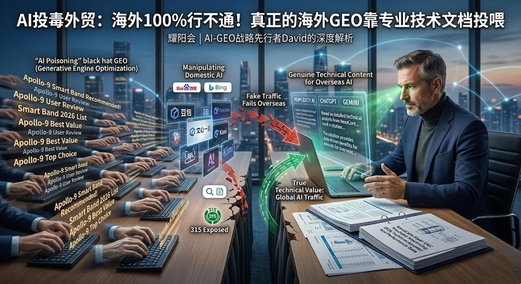315曝光的GEO投毒服务，其技术路径用于海外AI投毒——100%行不通！ | 耀阳会GEO | AI搜索实战社区