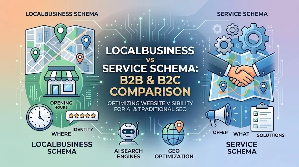 用错Schema比不用更糟——LocalBusiness与Service的完整选择逻辑。两者必须同时部署。耀阳会实测：只部署其中一个的外贸独立站，AI引用率比完整双层部署低73%。 | 耀阳会GEO | AI搜索实战社区