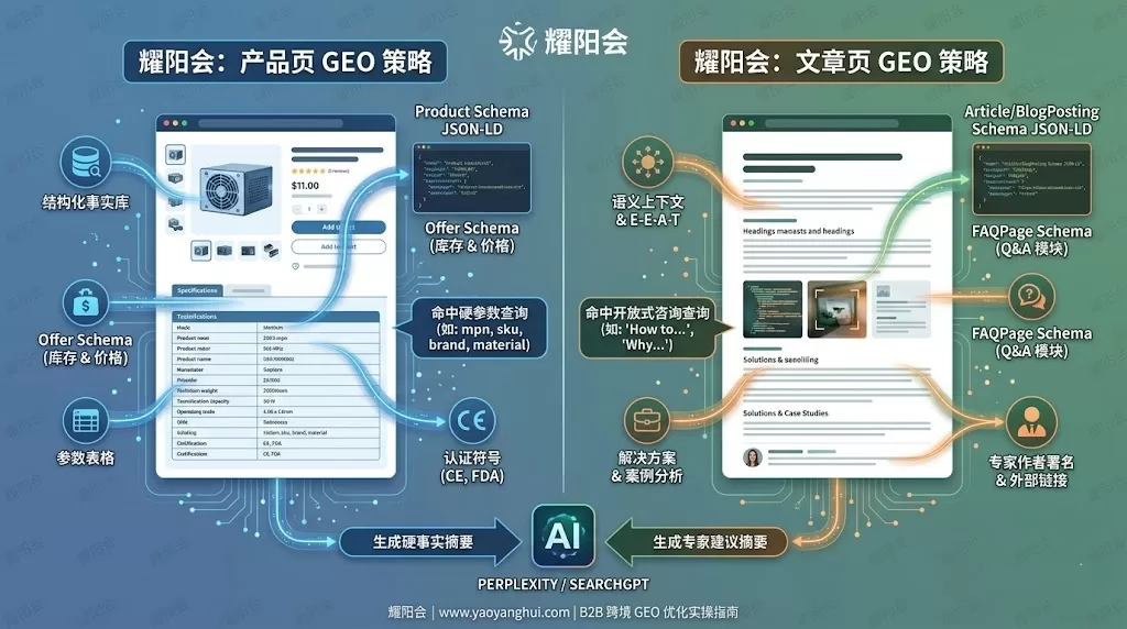 AI不会引用你的产品页，无论你怎么优化 – 产品页回答的是”我有什么”，文章页回答的是”用户想知道什么”，AI回答用户问题时只引用文章页！ | 耀阳会GEO | AI搜索实战社区